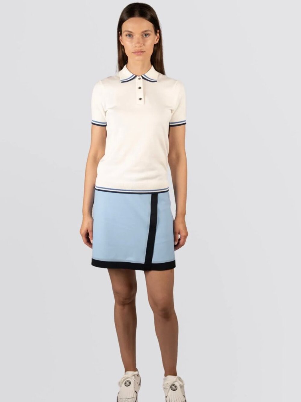 Tilley Sport Contrast Sport Skirt Ice Blue/Navy Golf, Tennis